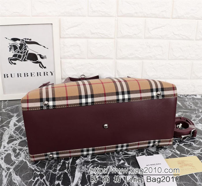 BURBERRY巴寶莉 特托特包款 班納手袋 Vintage復古格紋 手提肩背包  Bhq1253